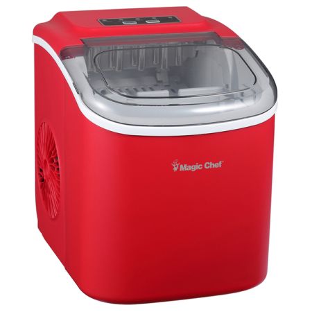 MAGIC CHEF(R) MCIM27R 27LB PRT CNTR ICE MKR RED